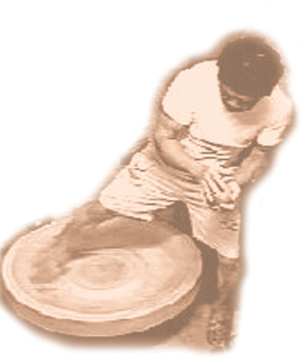 腳踢轆轤製陶